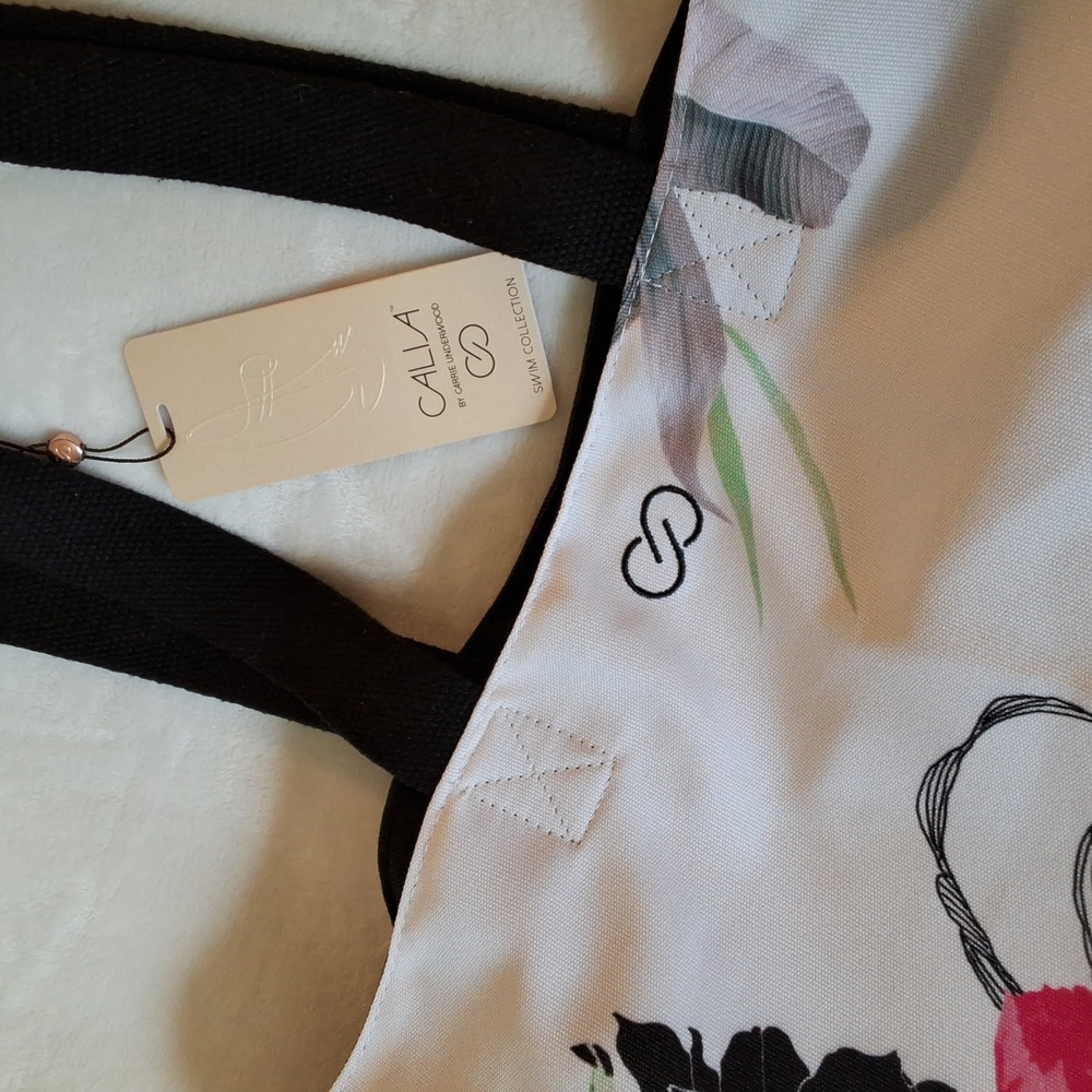 Calia by Carrie Underwood Canvas Swim Tote NWT! - Picture 2 of 11